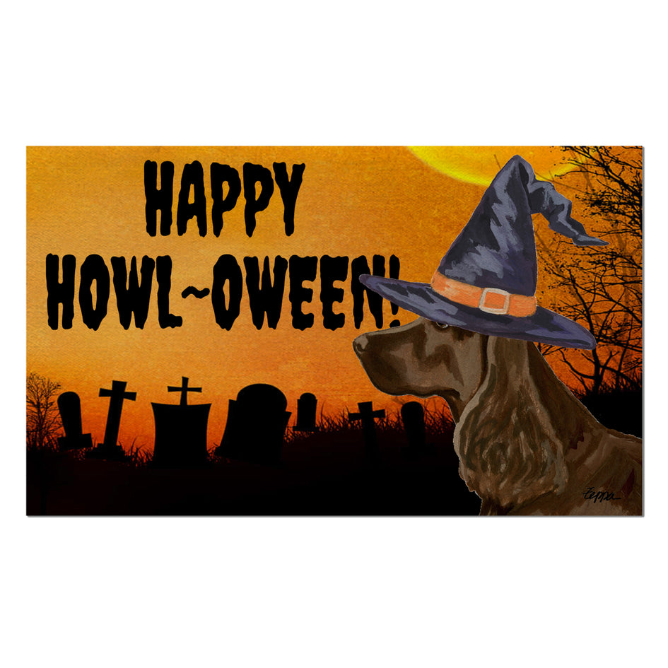 Field Spaniel HAPPY HOWL-OWEEN Welcome Mat