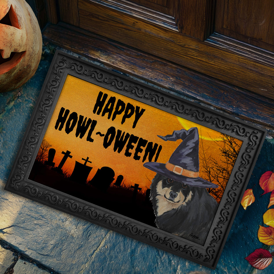 Finnish Lapphund HAPPY HOWL-OWEEN Welcome Mat
