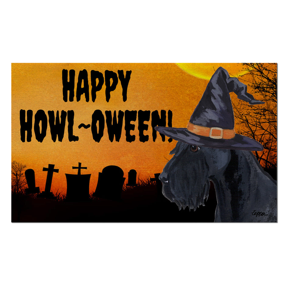 Giant Schnauzer HAPPY HOWL-OWEEN Welcome Mat