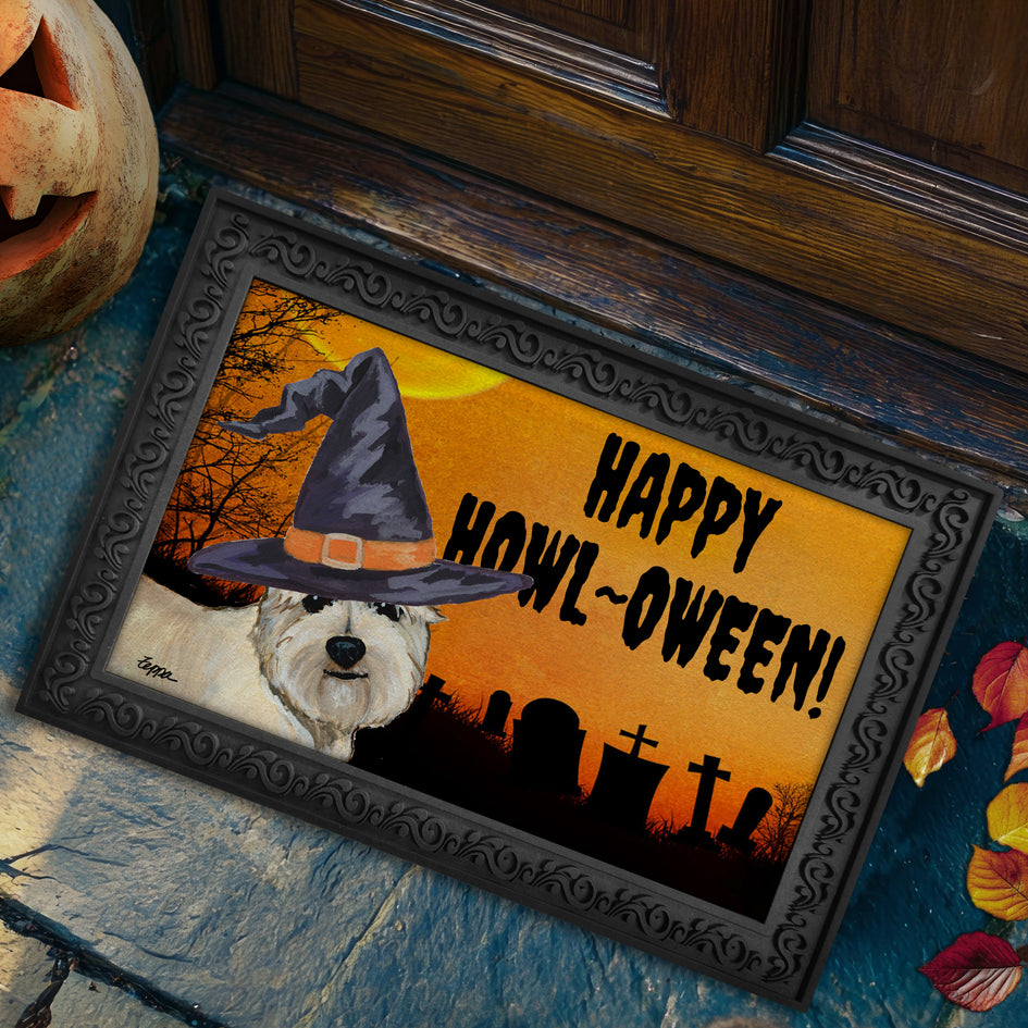Glen of Imaal Terrier HAPPY HOWL-OWEEN Welcome Mat