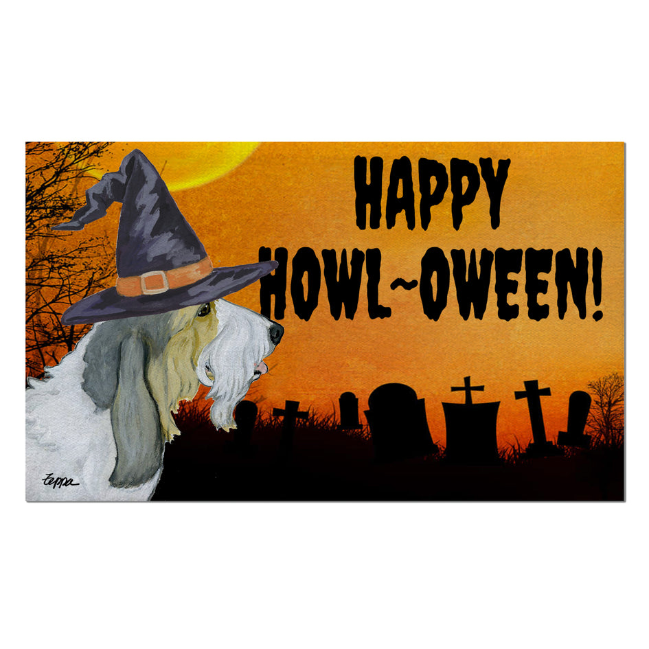 Grand Basset Griffon Vendéen HAPPY HOWL-OWEEN Welcome Mat