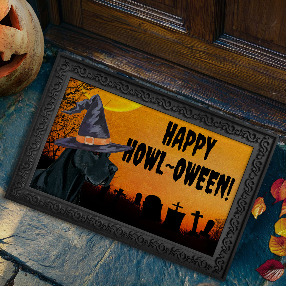 Great Dane HAPPY HOWL-OWEEN Welcome Mat