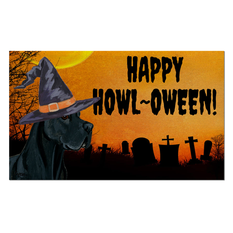 Great Dane HAPPY HOWL-OWEEN Welcome Mat
