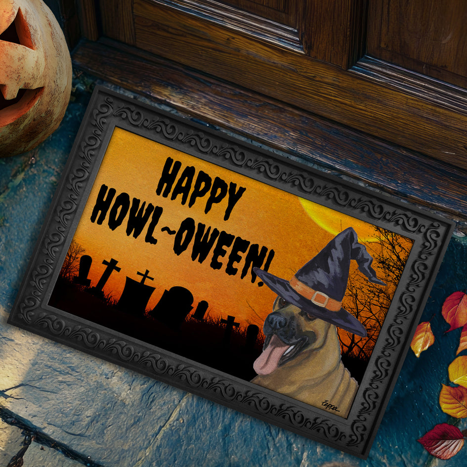 Great Dane HAPPY HOWL-OWEEN Welcome Mat