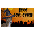 Greyhound HAPPY HOWL-OWEEN Welcome Mat
