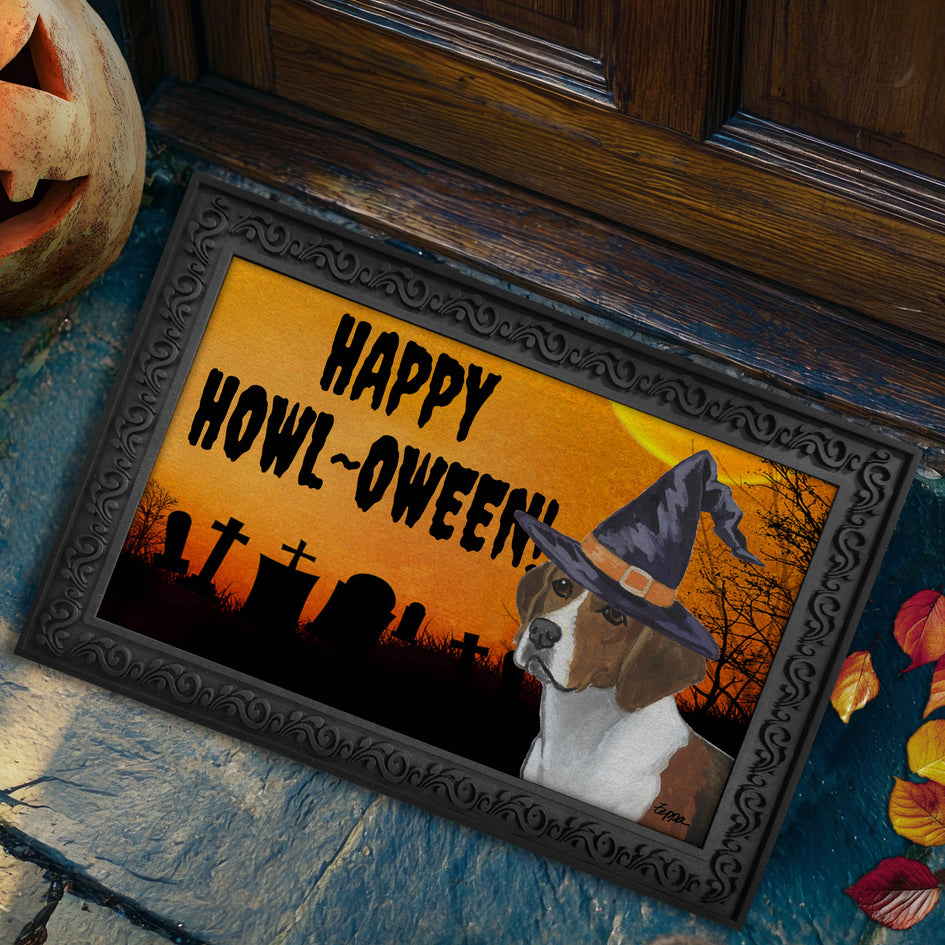 Harrier HAPPY HOWL-OWEEN Welcome Mat