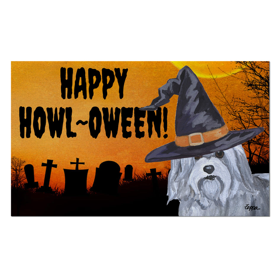 Havanese HAPPY HOWL-OWEEN Welcome Mat