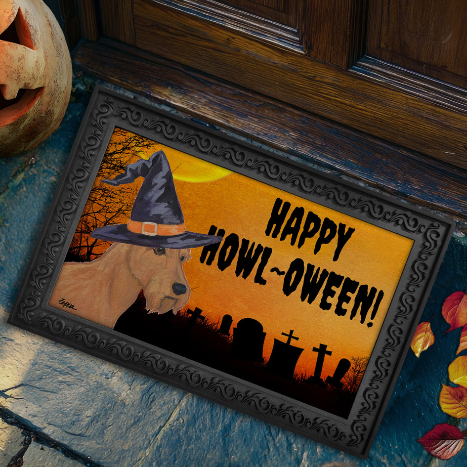 Irish Terrier HAPPY HOWL-OWEEN Welcome Mat