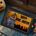 Irish Wolfhound HAPPY HOWL-OWEEN Welcome Mat