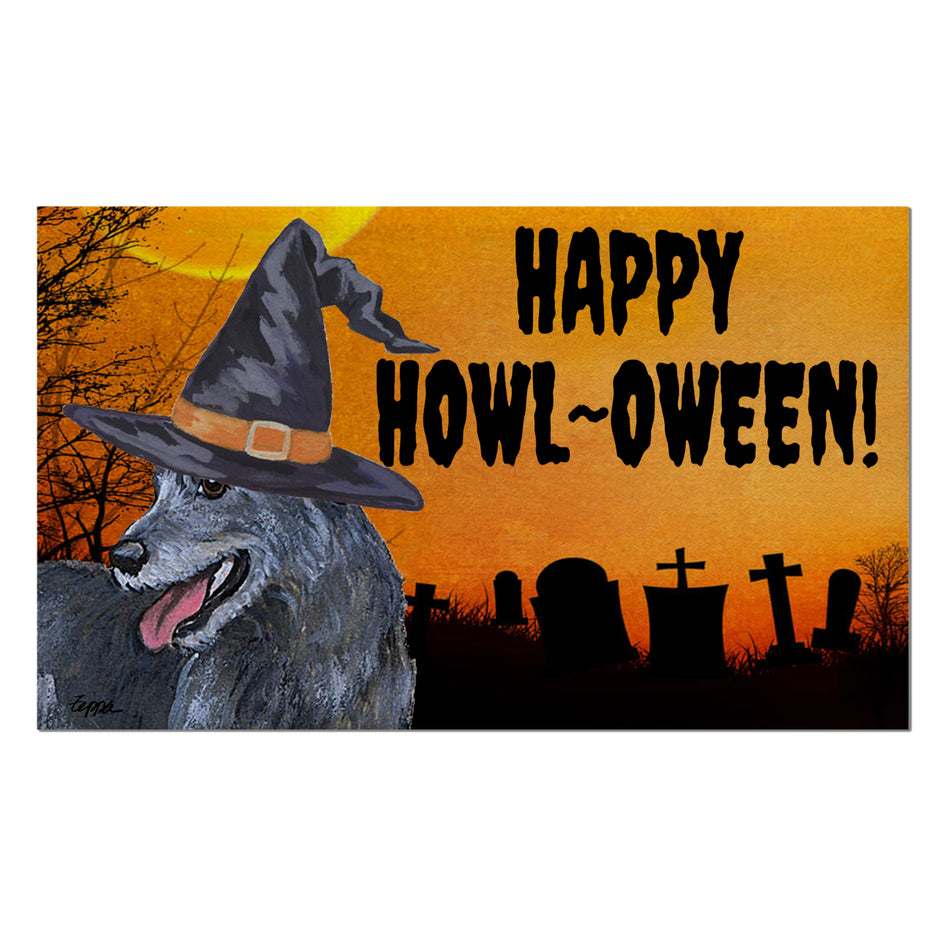 Irish Wolfhound HAPPY HOWL-OWEEN Welcome Mat