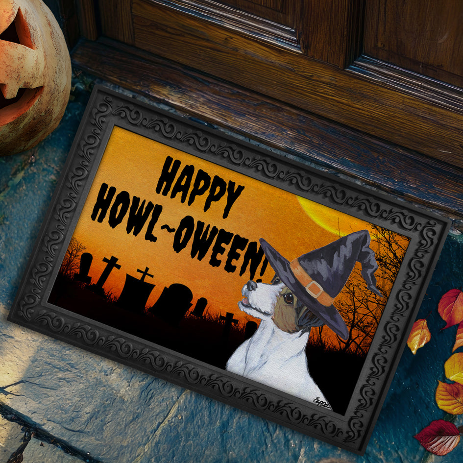Parson Russell Terrier HAPPY HOWL-OWEEN Welcome Mat