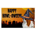 Japanese Chin HAPPY HOWL-OWEEN Welcome Mat