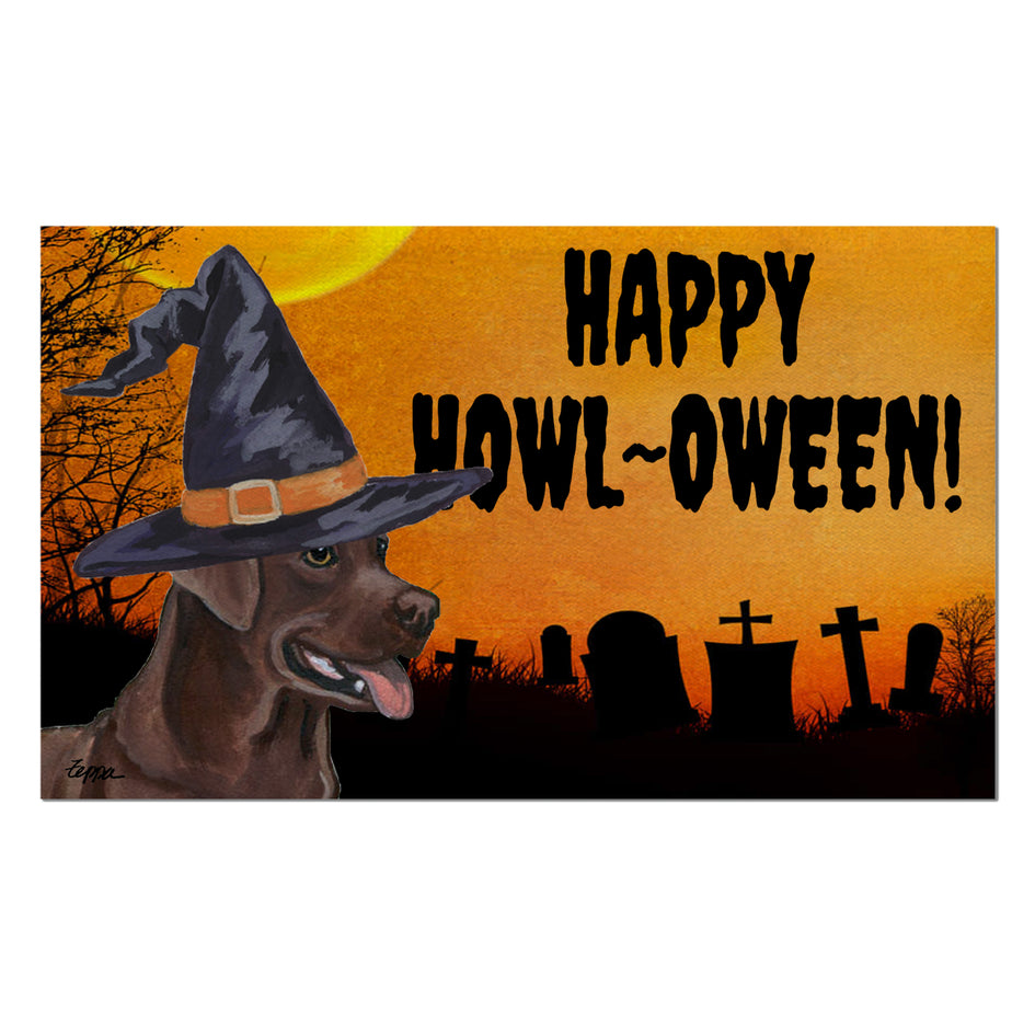 Labrador Retriever HAPPY HOWL-OWEEN Welcome Mat