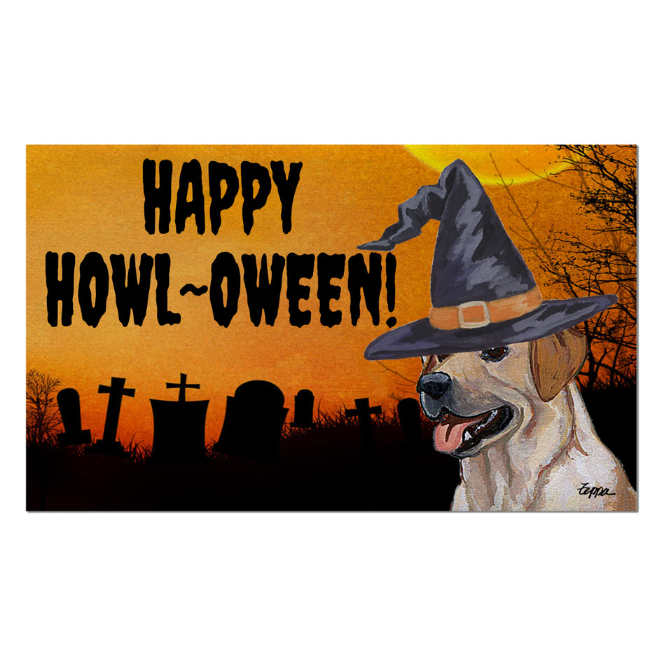 Labrador Retriever HAPPY HOWL-OWEEN Welcome Mat