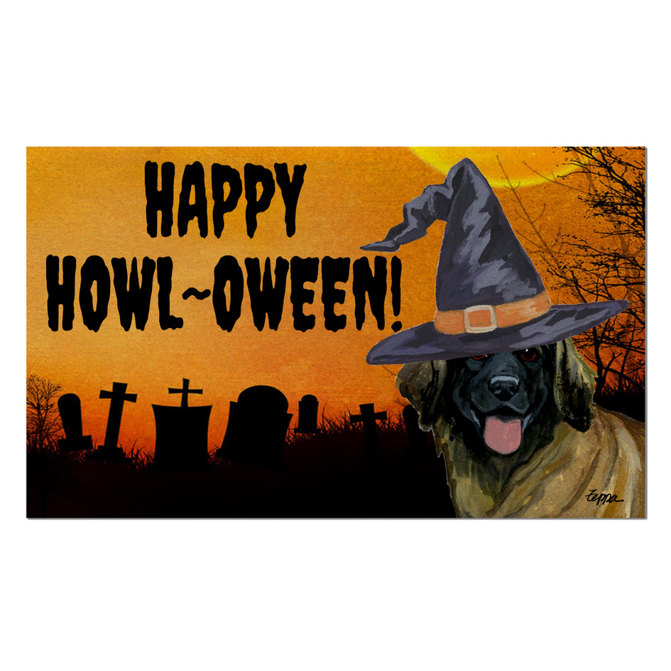 Leonberger HAPPY HOWL-OWEEN Welcome Mat