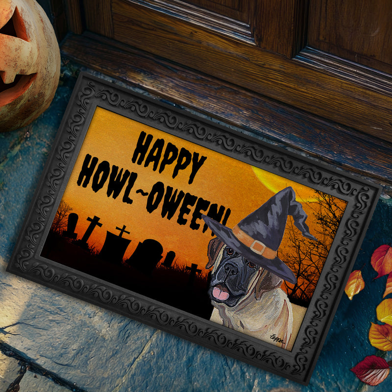 Mastiff HAPPY HOWL-OWEEN Welcome Mat