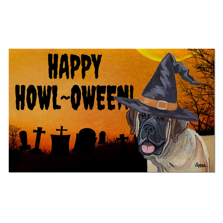 Mastiff HAPPY HOWL-OWEEN Welcome Mat