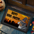 Miniature American Shepherd HAPPY HOWL-OWEEN Welcome Mat
