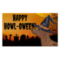 Miniature Pinscher HAPPY HOWL-OWEEN Welcome Mat