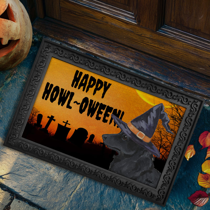 Mudi HAPPY HOWL-OWEEN Welcome Mat