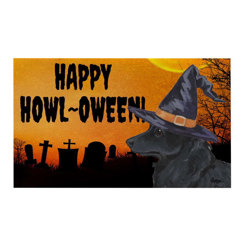 Mudi HAPPY HOWL-OWEEN Welcome Mat