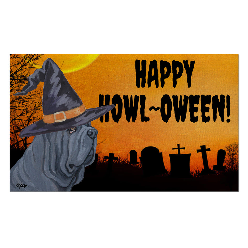 Neapolitan Mastiff HAPPY HOWL-OWEEN Welcome Mat