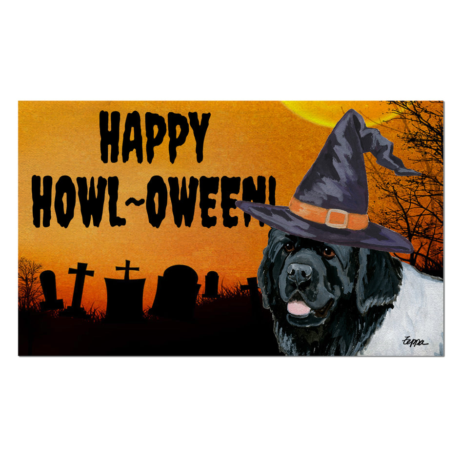 Newfoundland HAPPY HOWL-OWEEN Welcome Mat