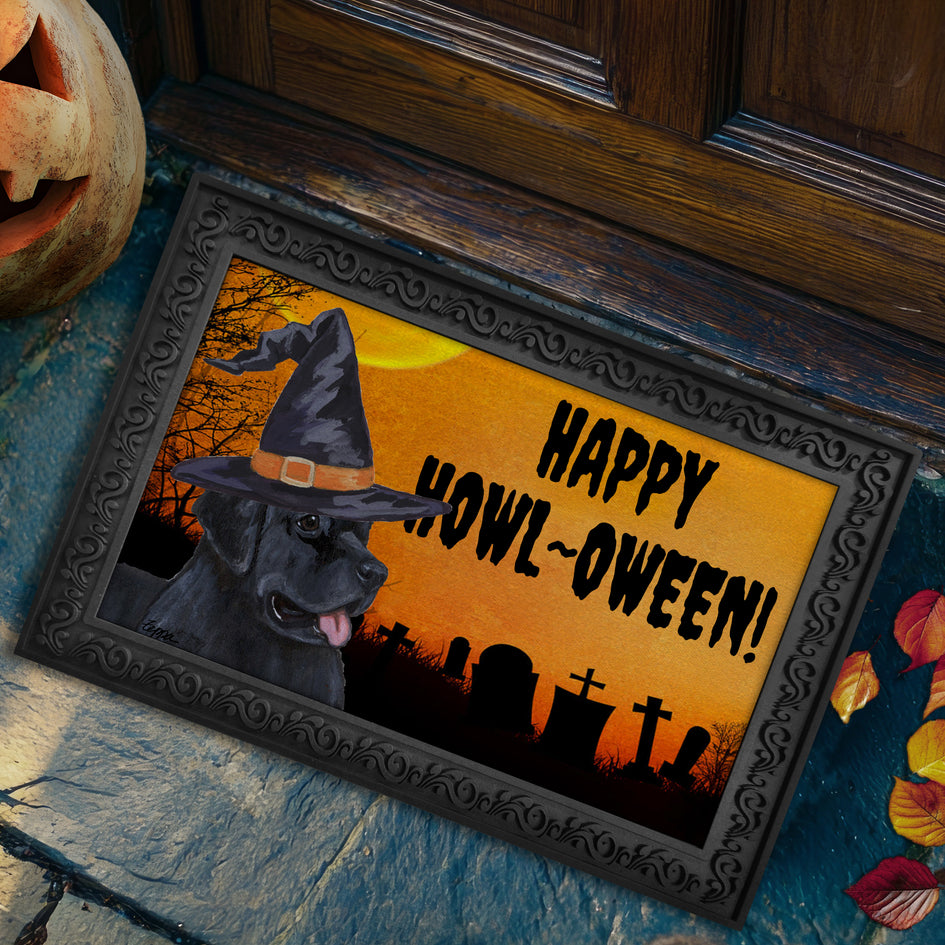 Newfoundland HAPPY HOWL-OWEEN Welcome Mat