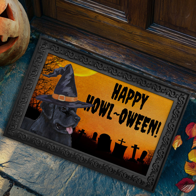 Newfoundland HAPPY HOWL-OWEEN Welcome Mat