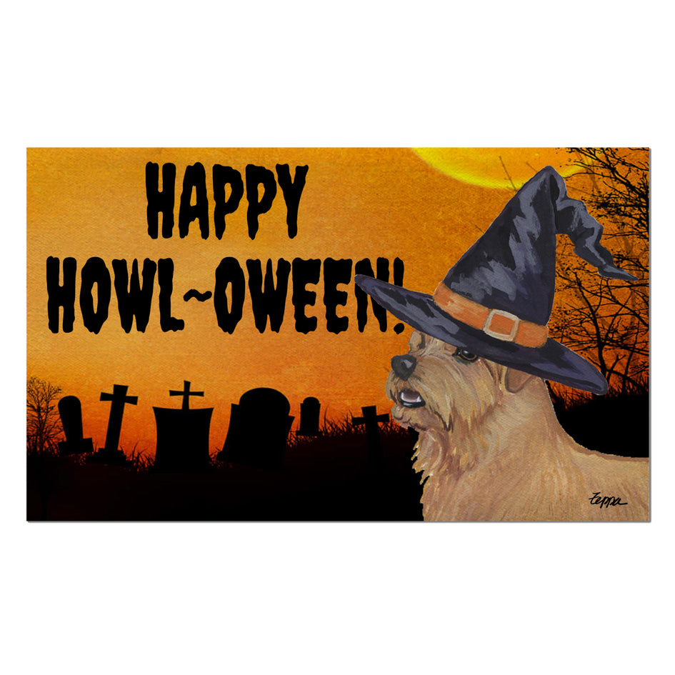 Norfolk Terrier HAPPY HOWL-OWEEN Welcome Mat