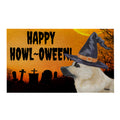 Norwegian Buhund HAPPY HOWL-OWEEN Welcome Mat