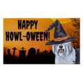 Old English Sheepdog HAPPY HOWL-OWEEN Welcome Mat