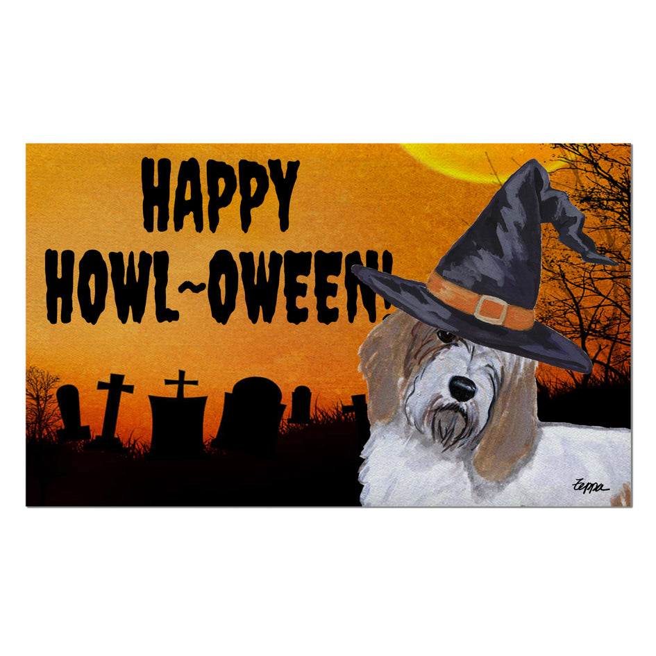 Petit Basset Griffon Vendeen HAPPY HOWL-OWEEN Welcome Mat
