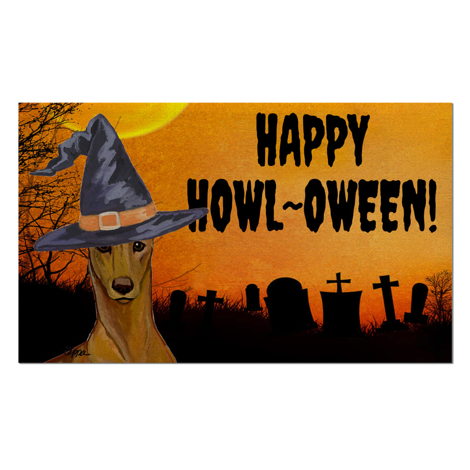 Pharaoh Hound HAPPY HOWL-OWEEN Welcome Mat