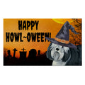 Polish Lowland Sheepdog HAPPY HOWL-OWEEN Welcome Mat