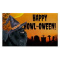 Pomeranian HAPPY HOWL-OWEEN Welcome Mat