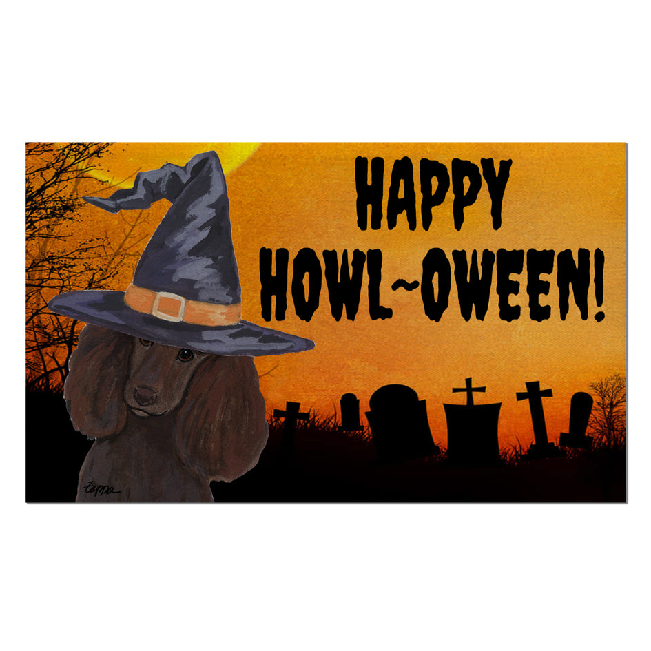 Poodle HAPPY HOWL-OWEEN Welcome Mat
