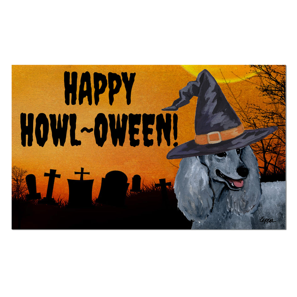 Poodle HAPPY HOWL-OWEEN Welcome Mat