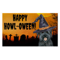 Pyrenean Shepherd HAPPY HOWL-OWEEN Welcome Mat