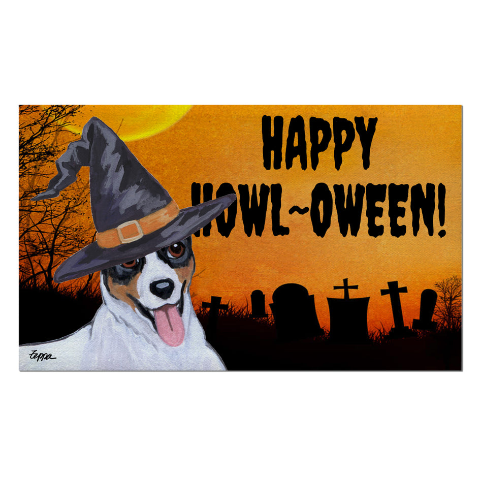 Rat Terrier HAPPY HOWL-OWEEN Welcome Mat