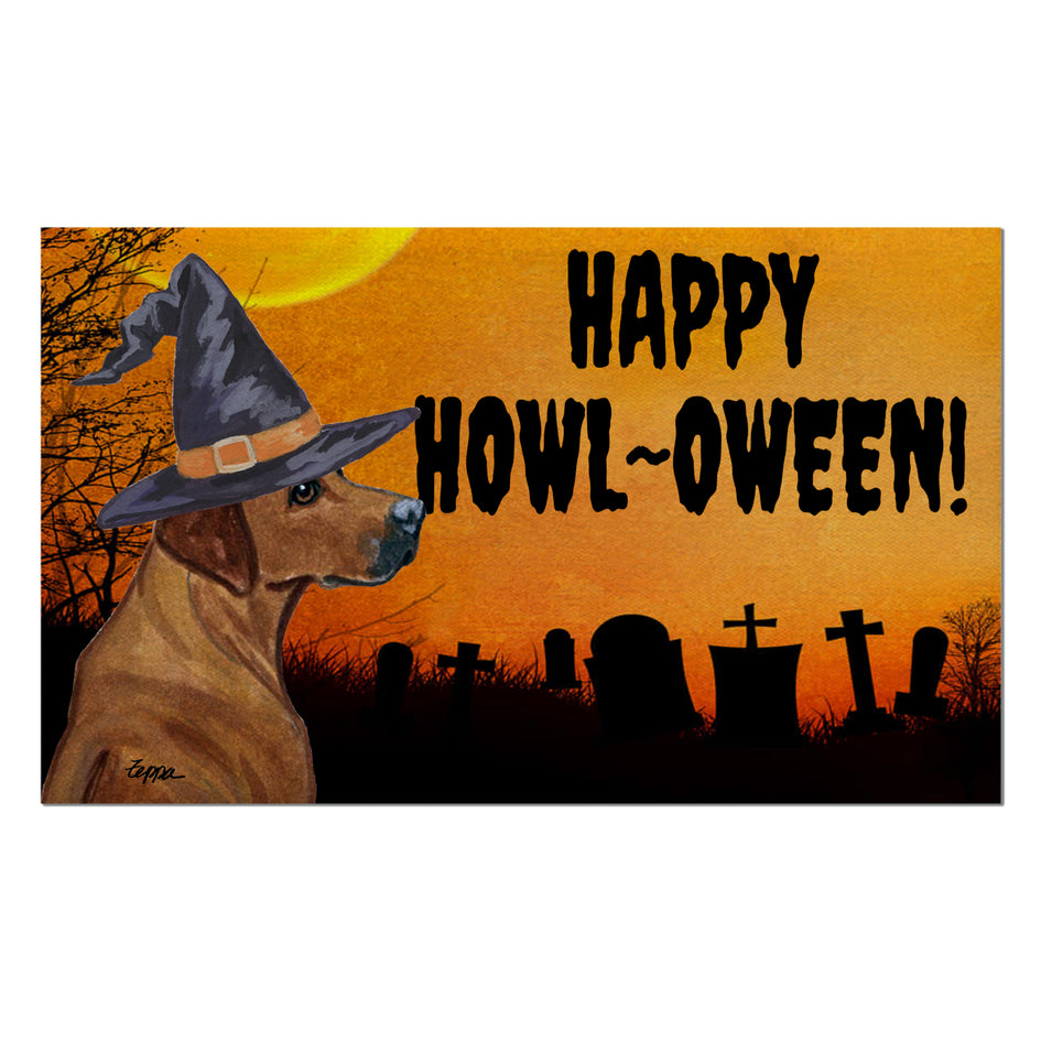 Rhodesian Ridgeback HAPPY HOWL-OWEEN Welcome Mat