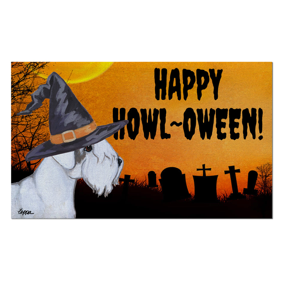 Sealyham Terrier HAPPY HOWL-OWEEN Welcome Mat