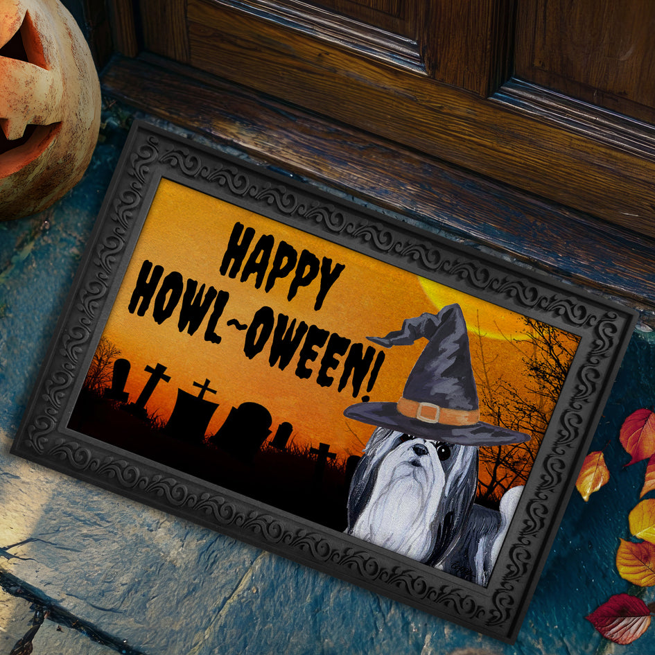 Shih Tzu HAPPY HOWL-OWEEN Welcome Mat