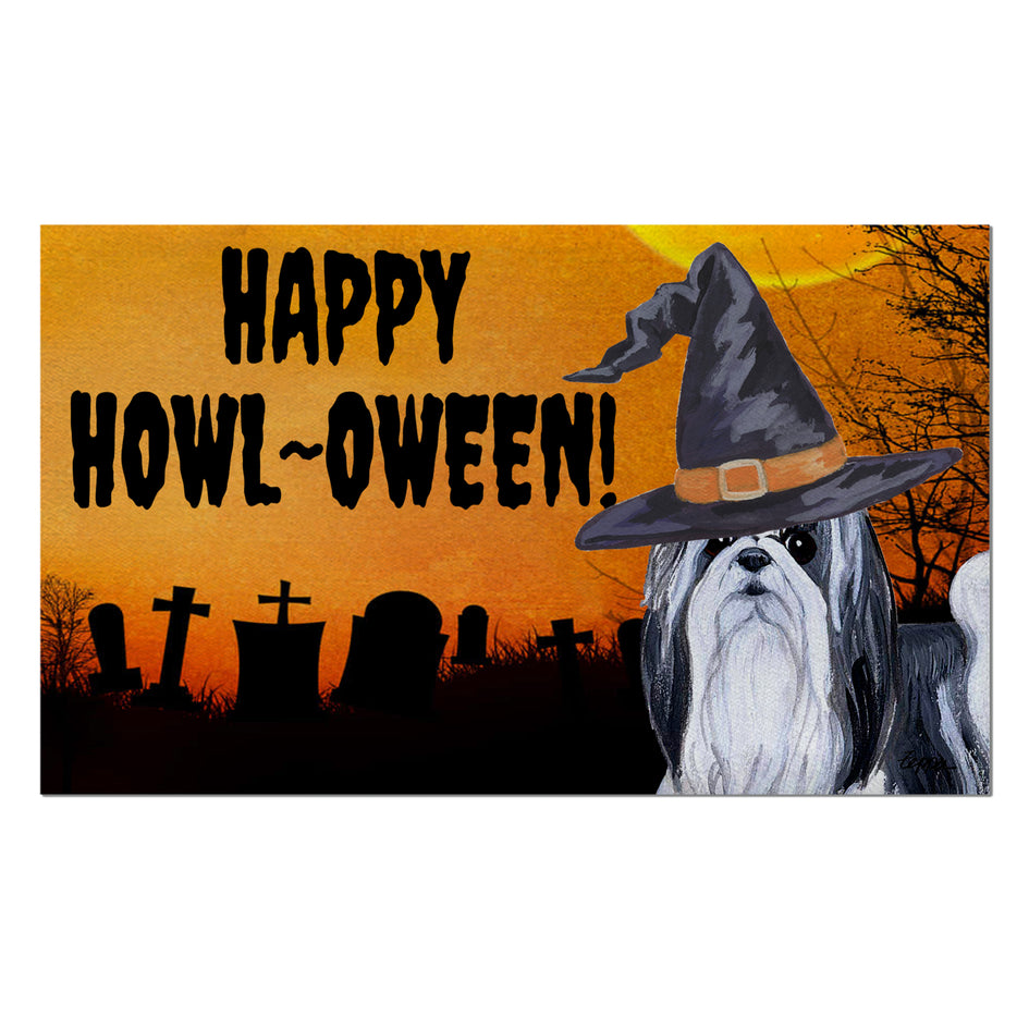 Shih Tzu HAPPY HOWL-OWEEN Welcome Mat
