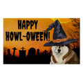 Siberian Husky HAPPY HOWL-OWEEN Welcome Mat