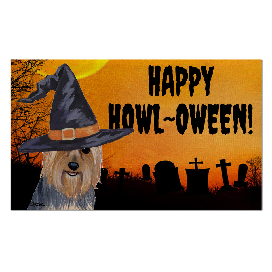Silky Terrier HAPPY HOWL-OWEEN Welcome Mat
