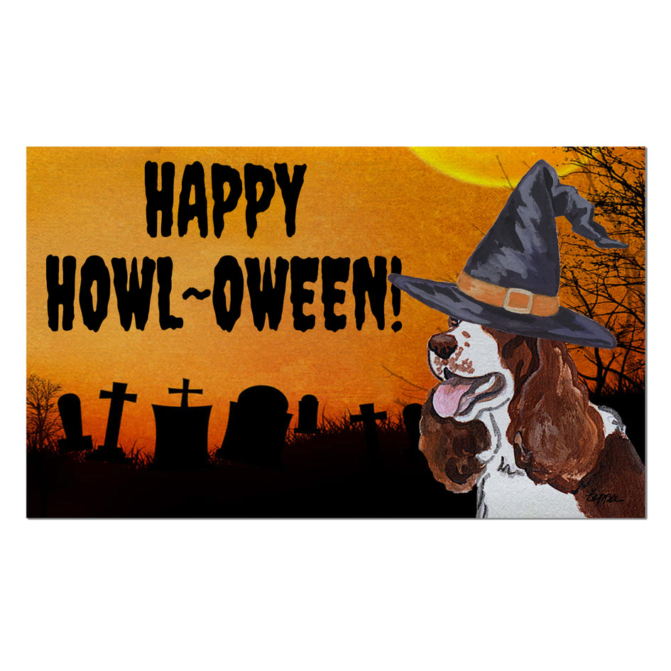 English Springer Spaniel HAPPY HOWL-OWEEN Welcome Mat