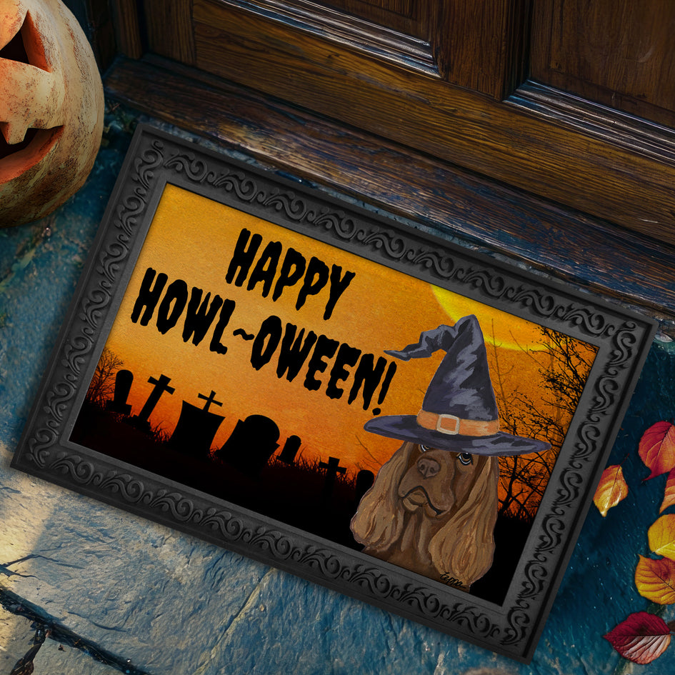 Sussex Spaniel HAPPY HOWL-OWEEN Welcome Mat