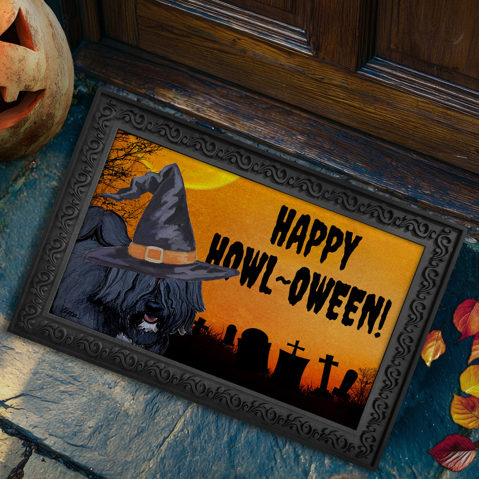 Tibetan Terrier HAPPY HOWL-OWEEN Welcome Mat