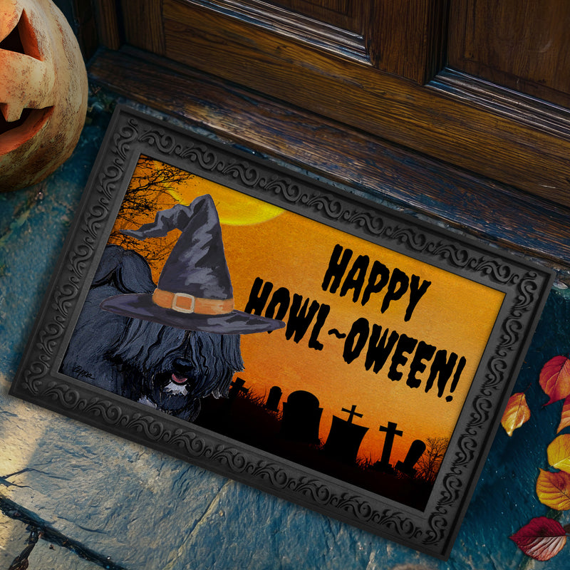 Tibetan Terrier HAPPY HOWL-OWEEN Welcome Mat